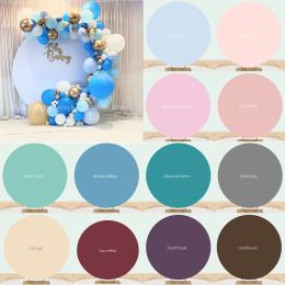 Mocsicka Pure Color Round Backdrop Circle Arch Stand Decor Party Props Wit rond achtergrondtaart Verjaardag achtergrond