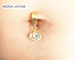 Moda Joyas Big Zirkon nep nep nep knop ringen 316L stalen body sieraden buik piercing ringen sexy nep navel piercing ombligo244M9560045