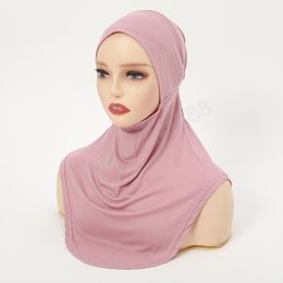 Modale Katoen Jersey Instant Inner Cap Moslim Hijab Motorkap Underscarf Rekbare Tulband Hoofddoek Volledige Hals Cover Islamitische Hoed