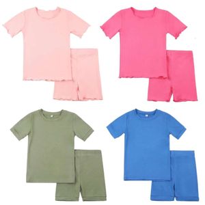 Modal Cotton Summer Children Pyjamas Loungewear Kids Pjs Sobling Matchingwear Baby Boys Boys Girls Pamas sets l2405
