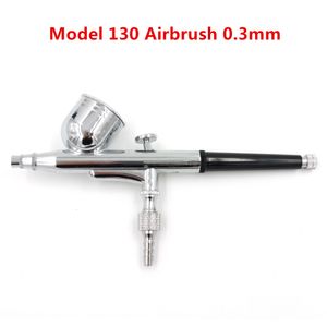 Model 130 Nieuwe 0.3mm Air Borstel Mini Paint Spray Gun Dual Action Airbrush Kit 7cc Cup Cake Decorating Paint Tool