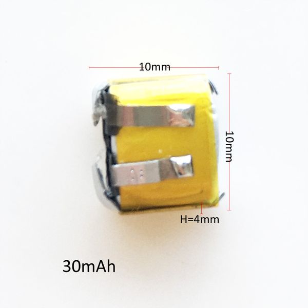 Modèle: 401010 3.7V 30mAh batterie rechargeable Lipo de petite taille Batteries au lithium polymère pour casque Mp3 bluetooth casque