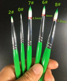 Modèle 5 PCS Brosse dentaire stylo métal en porcelaine poudre en céramique pinceaux en nylon Green