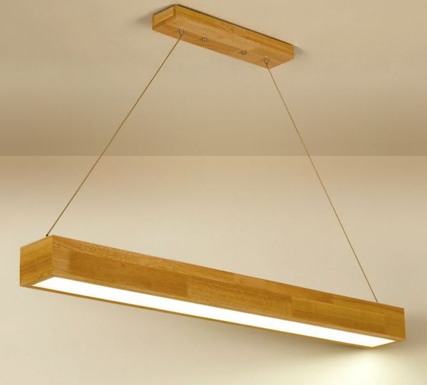 Modelo de luces colgantes ajustables, luz LED de comedor de madera con pantalla de Metal, Lustres, lámpara colgante moderna, iluminación de suspensión MYY