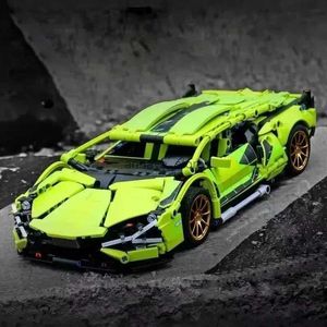 Kits de construction de modèles 1280 pièces techniques 1 14 Lamborghinied Sian Racing, blocs de construction de voitures de sport à assembler, briques, véhicule, jouets, cadeau pour garçon, enfants L231216