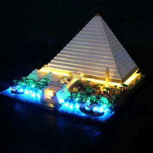 Kits de construcción de modelos 2022 NUEVO EN STOCK Juego de luces LED RC para la gran pirámide de Giza Compatible con 21058 Juego de bloques de construcción Ladrillos Juguetes GiftL231216