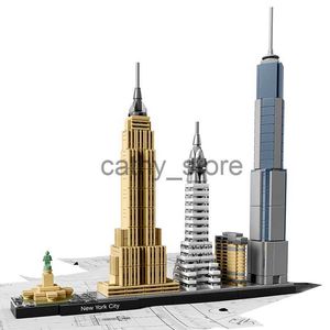 Kits de construction de modèles 596pcs New York City Skyline Legoingsly World Famous Building Bricks Blocks DIY Education Toys Children's Best Gift For Boys x0705