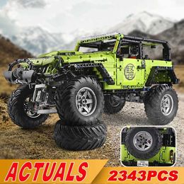 Kits de construction J902 modèle de voiture RC de haute technologie le Moc-5140 Jeeped Wranglers Rubicon ensemble assemblage blocs de construction briques jouets enfants cadeaux de noël L231223