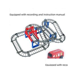 Kits de construction de modèles Lepin Brick Roller Coaster Build Block 90pcs DIY Toy Tramway Rail Car Kit Speed Education Run Marble pour Kid Chr Dhwtf