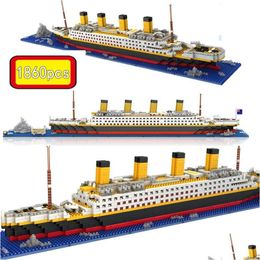 Kits de construction de modèles Mini blocs Lepin brique Titanic modèle bateau croisière briques bateau accessoire bricolage diamant bloc de construction Kit jouets pour Ki Dhkvy