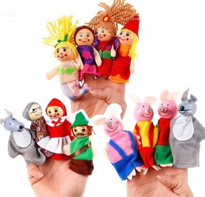 Poisson 8CM petit doigt poupée en bois dessin animé Animal doigt poupée enfants apaisant Parent enfant poupée main poupée