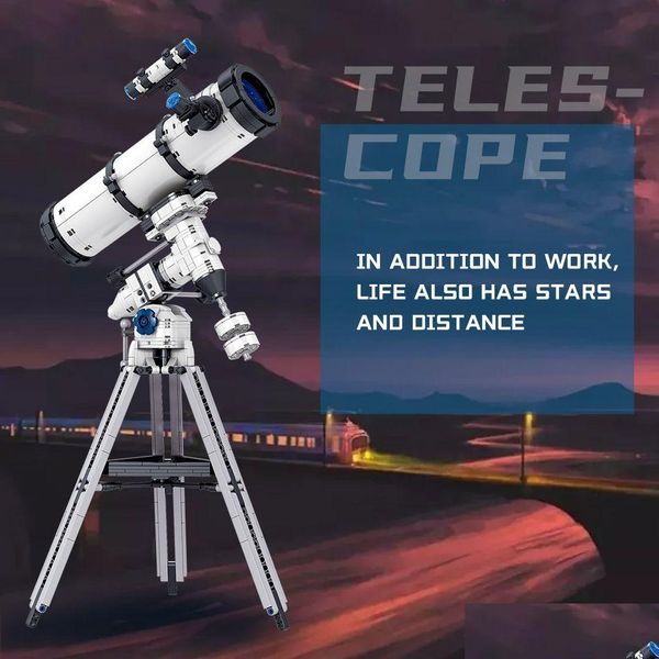 Kits de construcción de modelos Guerra espacial Bloque de construcción Telescopio Astronomique Enfant 780 piezas Centro comercial Juguete de ladrillos de partículas para niños Telescopios Astronomi Dhacm