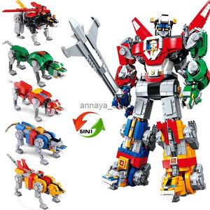 Kits de construcción de modelos Modelo deformable Voltron Ladrillos Voltrons Defensor del universo Robot transformador Bloques de construcción Ladrillos Juguetes educativos para niños L231216