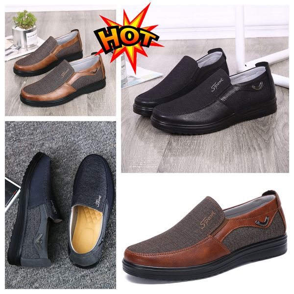 Modelo Formales Diseñador GAI Mans Puntos de zapatos negros Dedos de los pies trajes de banquete para fiesta Diseñadores de tacones de negocios Zapatos minimalistas transpirables EUR 38-50 suave