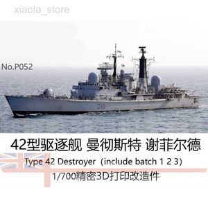 Model Set 1/700 Moderne Britse Marine Type 42 Destroyer 3D Geprinte Precisie Gemodificeerde Onderdelen Schip Oorlogsschip Speelgoed Schip Model Hobby Speelgoed HKD230706