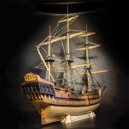 Ensemble de modèles 1/75 Pirates caribéens Black Pearl Diy Simulation en bois Set Model Set Assembly Toy Gift Series S2452399