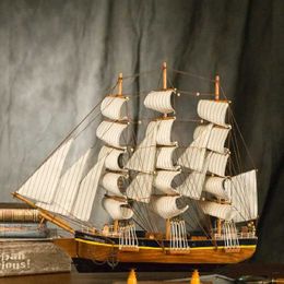 Modèle de modèle 60cm grand marin en bois en bois 3d artisanat jouet maripoard modèle de voilier de voilier collection décoration de la maison new tuyau pour les amis s2452399