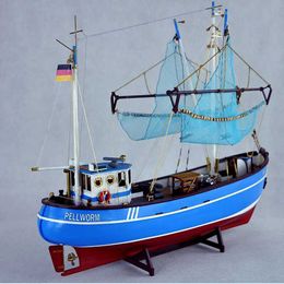 Conjunto de modelos Modle de aeronave 1/48 Barco de bote Barco Barco de pesca Kit de madera de diy Kit de decoración de veleros Decoración Modelo Toy Boy Gift Series S2452196