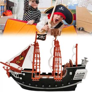 Modèle Set Childrens Pirate Toys Sailboat Accesstes Intéressant et uniques Modèles de bateaux Décorations de table de jeu Cadeaux d'anniversaire Boat Toys S2452399
