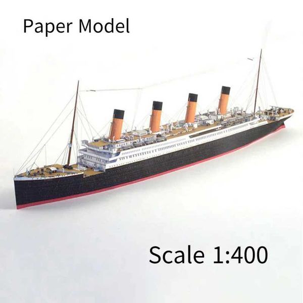 Modèle Set Electric / RC Boats 1 400 DIY Handcraft Titanic Ship Toy 3D Paper Model Set Product incomplet Posé pour les joueurs expérimentés 1 pièce S2452196