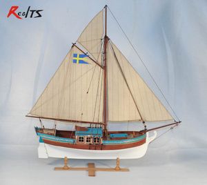 Juego de modelos El yate real sueco de 1770, modelo de barco de vela, modelo clásico de madera, barco de lujo con estructura interna, yate Suecia 230625