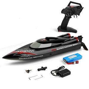 Modèle Set WLtoys WL916 RC Boat 2 4Ghz 55KM H sans brosse haute vitesse course télécommande hors-bord adultes enfants jouets cadeau 231218