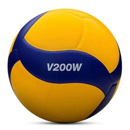 Modelo V200W Competencia de voleibol profesional Tamaño de entrenamiento 5 Juego de playa PU para bolas de interior al aire libre 240430