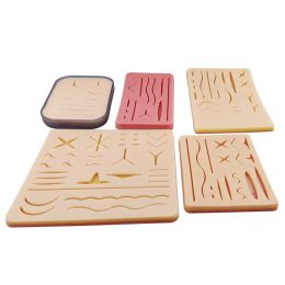 Modèle Y Modèle de suture cutanée traumatique avec coussin de pratique de suture en silicone pour plaie Modèle d'enseignement en silicone de nouage de suture chirurgicale réutilisable