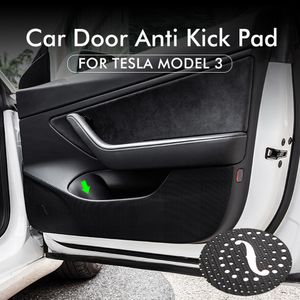 Modèle3 voiture porte Anti coup de pied pour Tesla modèle 3 Protection autocollants bord latéral Film protecteur modèle trois accessoires intérieurs