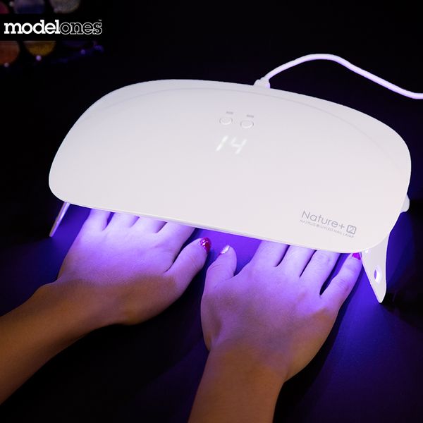 Modelones Nature2 24W UV Lámpara LED Secador de uñas para todo tipo Gel Polaco Cable USB Lámpara UV Manicura Lámpara LED para dedos Uñas de los pies LY191228