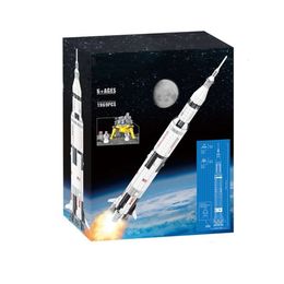 Modellen 3D Puzzle Carrier Rocket Saturn 5 Structuren Klein deeltjesbouw Kit Blokspeelgoed