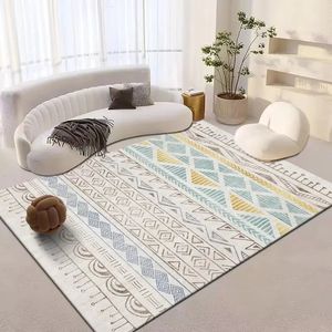 Modèles tapis bohème et tapis de luxe léger pour chambre vivante chambre à coucher de chambre à coucher mat pour les enfants en flanelle machine lavable 240419