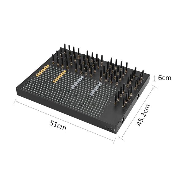 Modems 2G Gsm 64 canaux d'antenne Sims signal à gain élevé prise en charge du modem sans fil Smpp Http Api analyse des données et système de notification par SMS/Otegx