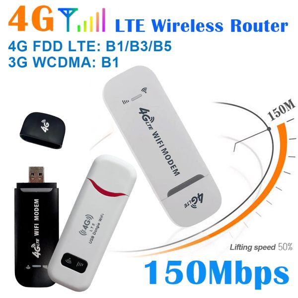 Modems 4G LTE Router sans fil Dongle Dongle 150 Mbps Modem Mobile Mobile Broadband Stick Carte WiFi WiFi Hotspot Pocket Adaptateur pour ordinateur portable