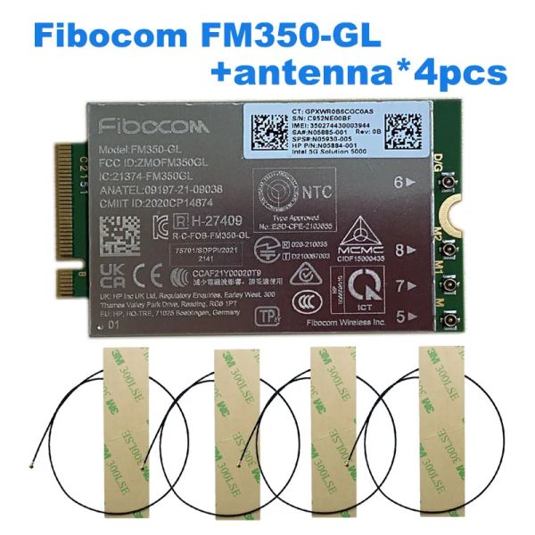 Módems fibocom fm350gl m.2 módulo para hp x360 830 855 G7 7940HS 855G8 laptop M463335005 5G LTE WCDMA 4X4 MIMO GNSS Módulo FM350