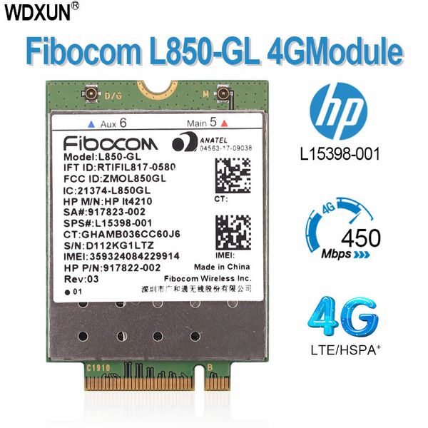 Modems L850-GL L850 pour carte sans fil hp lt4210 fibocom L15398-001 xmm 7360 module mobile wwan 4g lte neu pour probook 430 440 450 230725