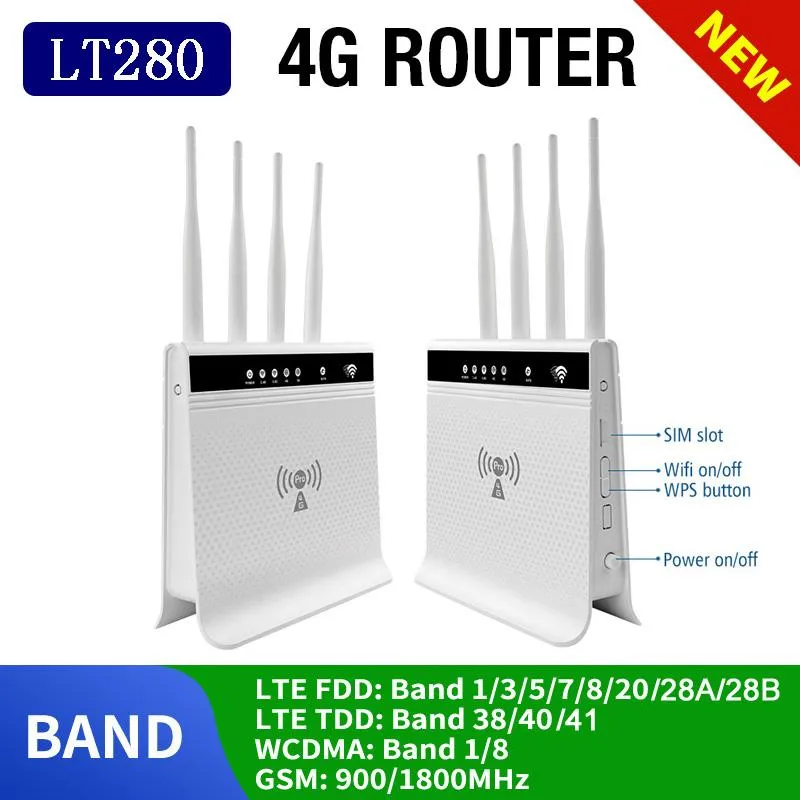 Módems LT280 Voz 4g Wifi Router RJ45 Puerto RJ11 CPE Europa Asia
