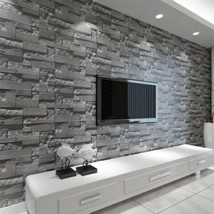 Modern 3D driedimensionaal ontwerp behang rol steen baksteen achtergrond muur vinyl behang woonkamer wandbekleding251S