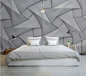 Papier peint 4D moderne pour murs, papier peint en tissu de soie de ciment stéréoscopique gris, papier peint décoratif pour chambre à coucher et salon7148802