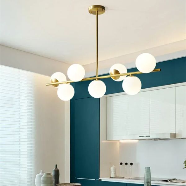 Modern 6 7 Heads Magic Bean Glass Chandelier For Dining Kitchen Island Salon Chambre Loft House Lighting Fixtures décor