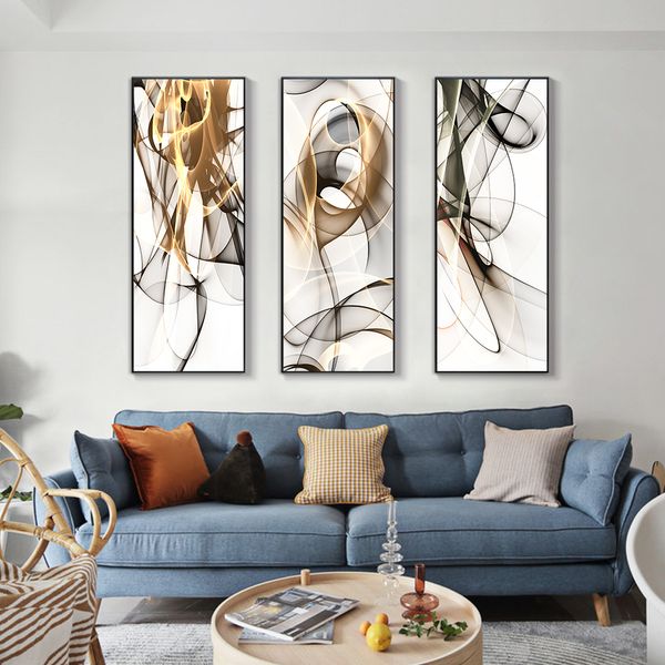 Art abstrait moderne peinture sur toile affiches et nordique Simple Style mur Art peinture photo pour la décoration de la maison pas de cadre