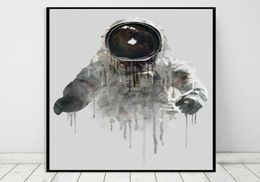 Affiches d'astronaute moderne à l'encre Affiches et imprimés Toile peintures murales images d'art pour le salon décoration de maison Cuadros no FR5537181