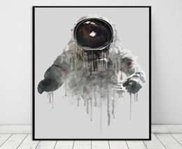 Affiches d'astronaute moderne à l'encre Affiches et imprimés Toile peintures murales images d'art pour le salon décoration de maison Cuadros no FR5418887