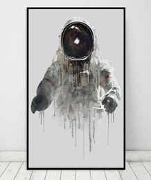 Affiches d'astronaute modernes à l'encre Affiches et imprimés Toile peintures murales Images d'art pour le salon décoration de maison Cuadros no FR7536735