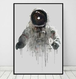 Moderne abstracte inkt astronaut posters en prints canvas schilderijen kunst aan de muur foto's voor woonkamer huisdecoratie Cuadros Nee Fr4175712