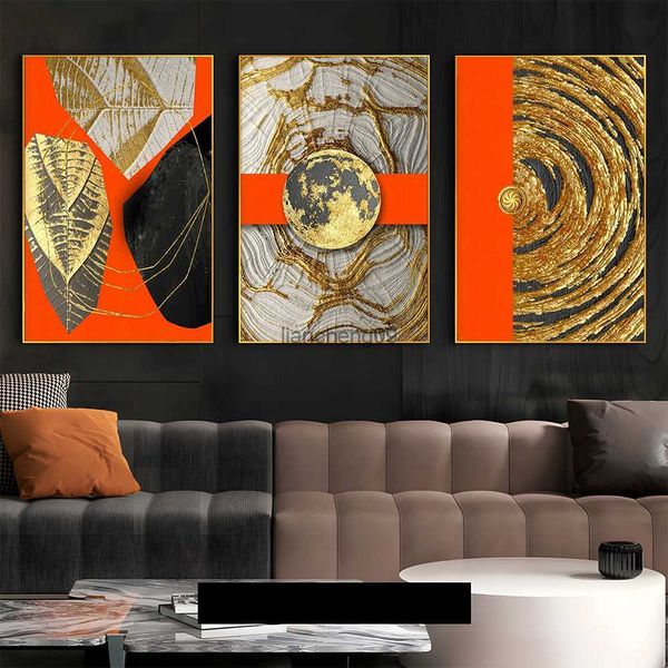 Moderne abstrait lumière luxe mur Art affiche haut de gamme brillance minimaliste toile peinture salon chambre décor à la maison murale