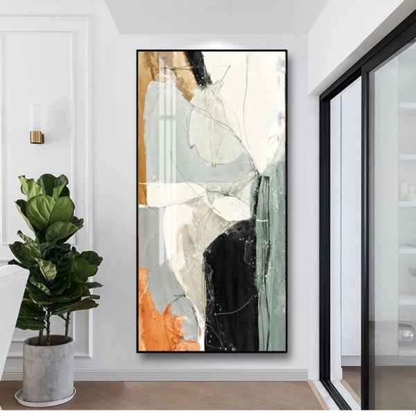 Impresión de pintura al óleo abstracta moderna en lienzo imágenes de arte de pared de póster nórdico para decoración de la habitación decoración del hogar de lujo cuadros