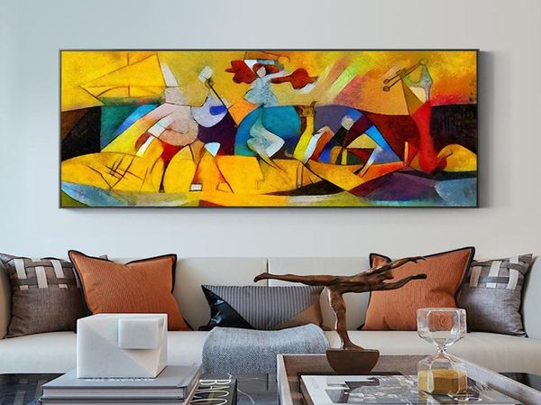 Pintura famosa abstracta moderna de Picasso, carteles e impresiones, pintura en lienzo, arte de pared impreso para sala de estar, decoración del hogar, Cuadros No F2089719