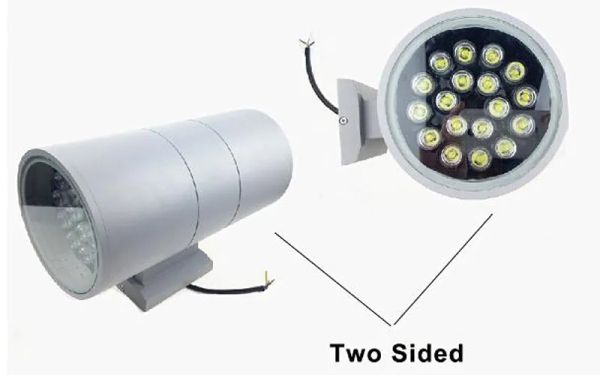 Projecteur moderne en aluminium LED applique murale extérieure 3W 6W 9W 12W 18W simple Double tête lumières vers le bas lampe décorative pour allée de porche 12 LL