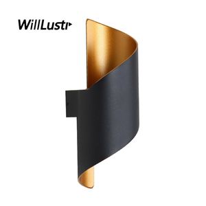 Applique murale moderne en aluminium Creative LED Sconce Hôtel Café Terrasse Terrasse Balcon Courtyard Equipement d'extérieur IP65 Éclairage à l'eau